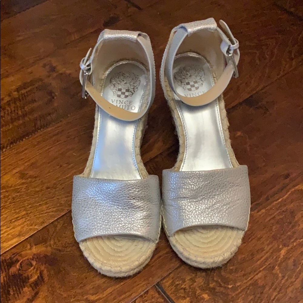Vince Camuto | Silver Wedge Sandals